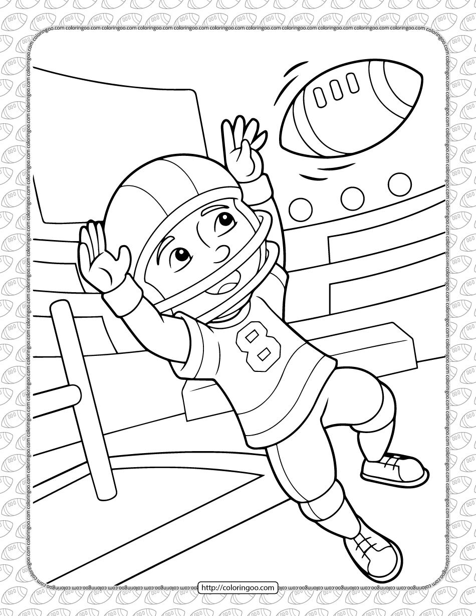 Free Printable American Football Player Coloring Page Free Printable American Football Player Coloring Page