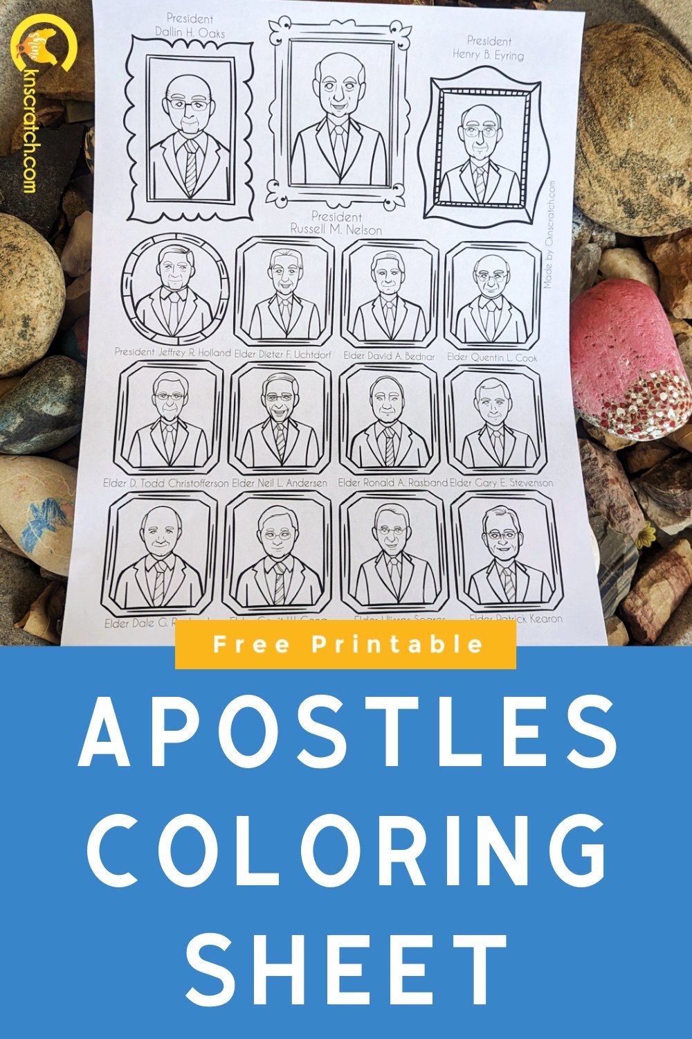 Free Printable Apostles And First Presidency Coloring Page Chicken Scratch N Sniff