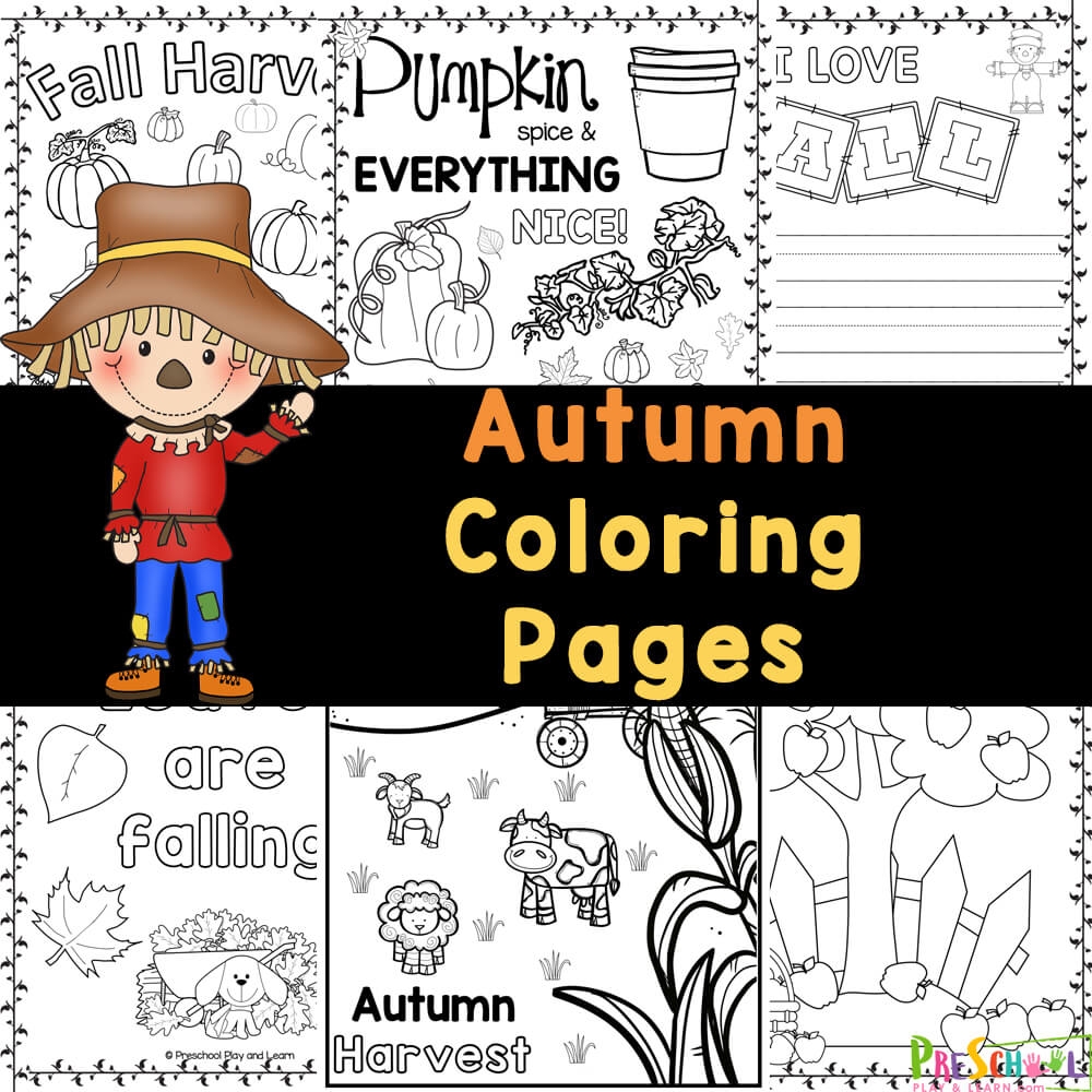 FREE Printable Autumn Coloring Pages For Preschoolers FREE Printable Autumn Coloring Pages For Preschoolers