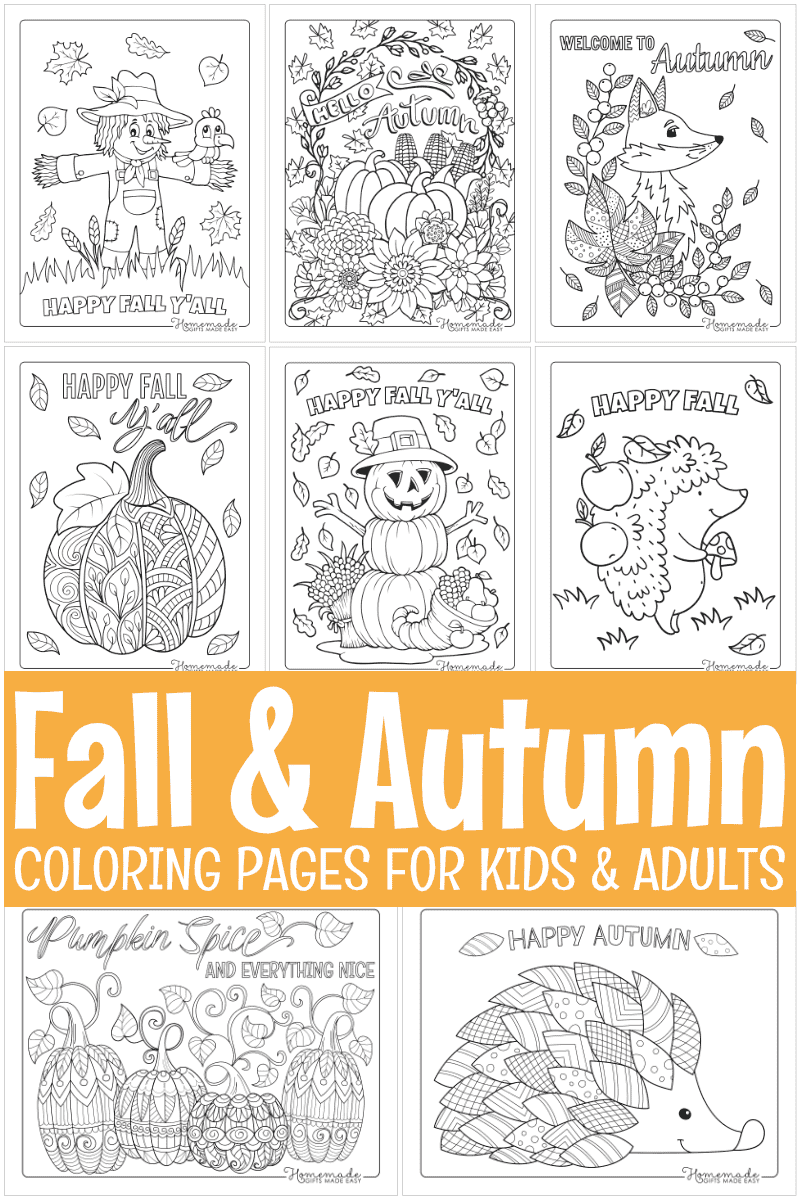 Free Printable Autumn U0026 Fall Coloring Pages