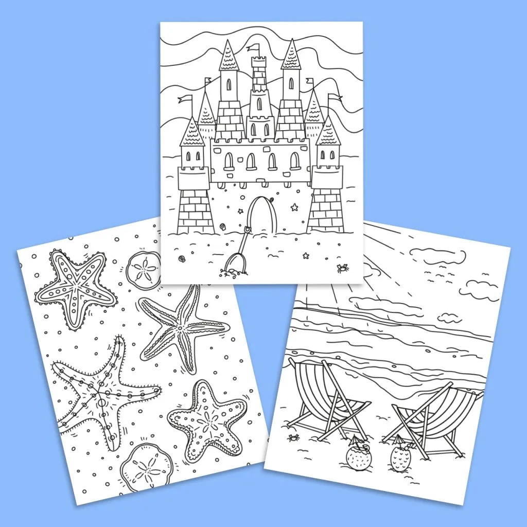 Beach Coloring Pages Free Printable