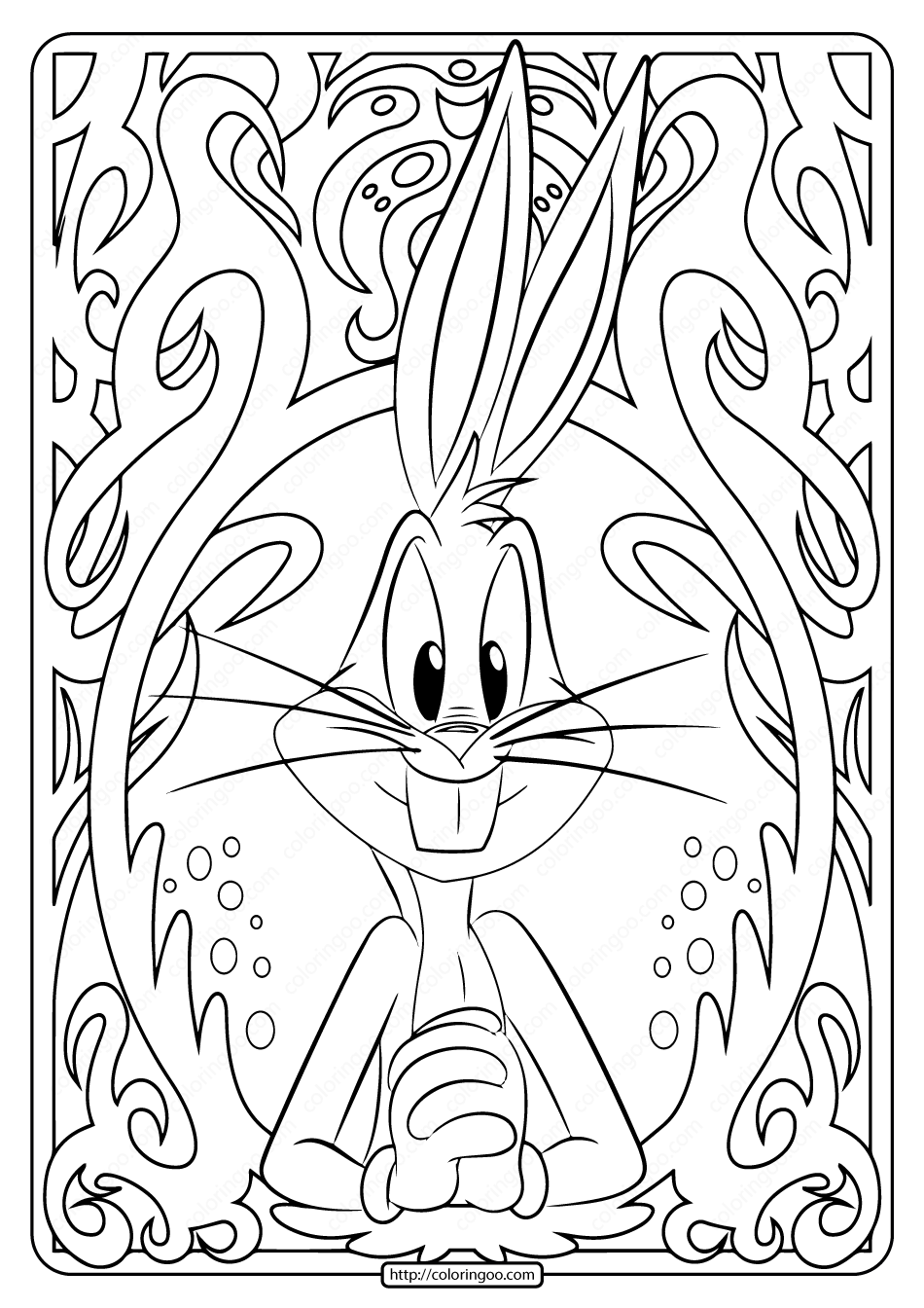 Free Printable Bugs Bunny Pdf Coloring Page Free Printable Bugs Bunny Pdf Coloring Page