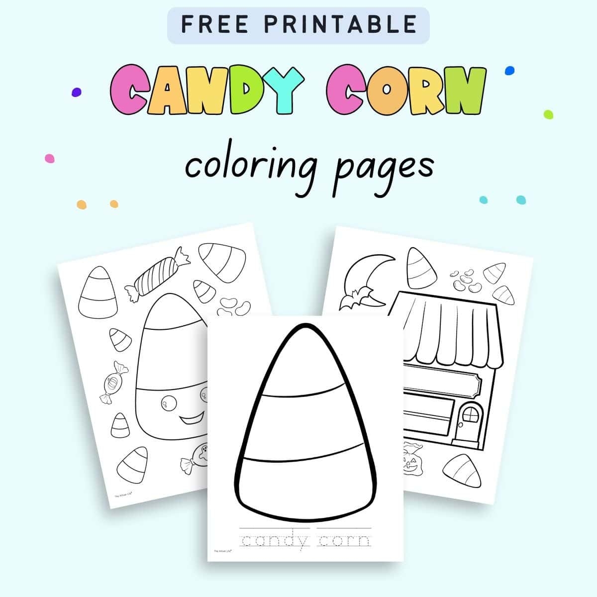 Candy Corn Coloring Page Free