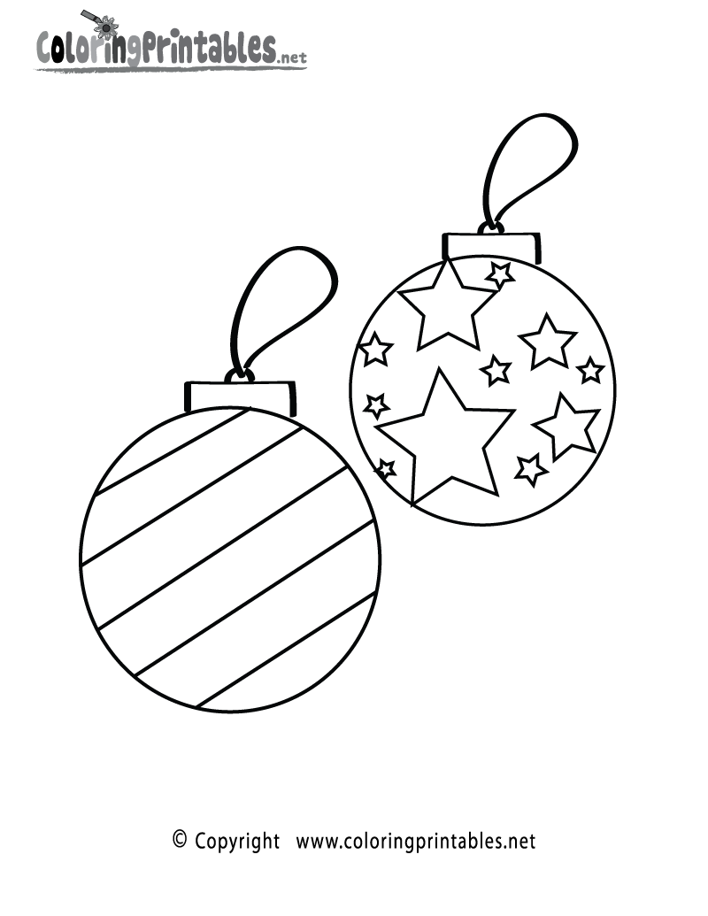 Ornaments Coloring Pages Free