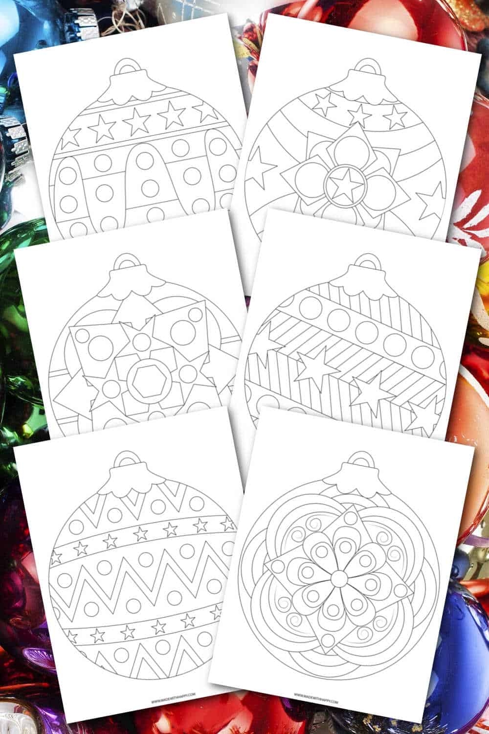 Free Printable Christmas Ornaments Coloring Pages Made With HAPPY Free Printable Christmas Ornaments Coloring Pages Made With HAPPY