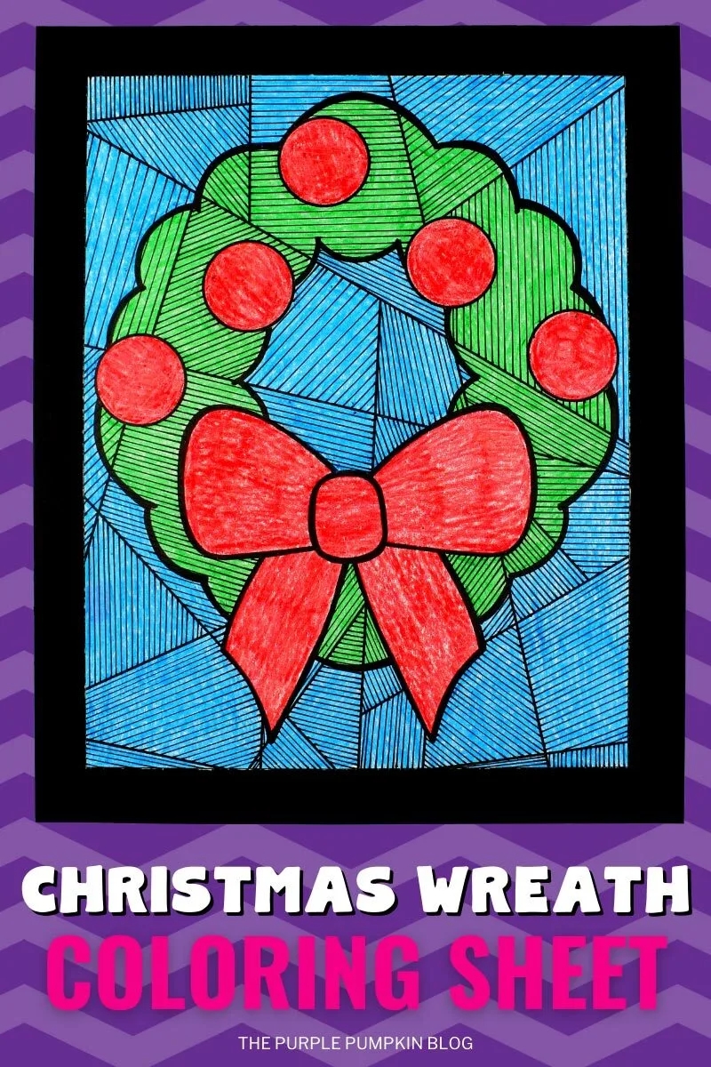 Christmas Wreath Coloring Page Free