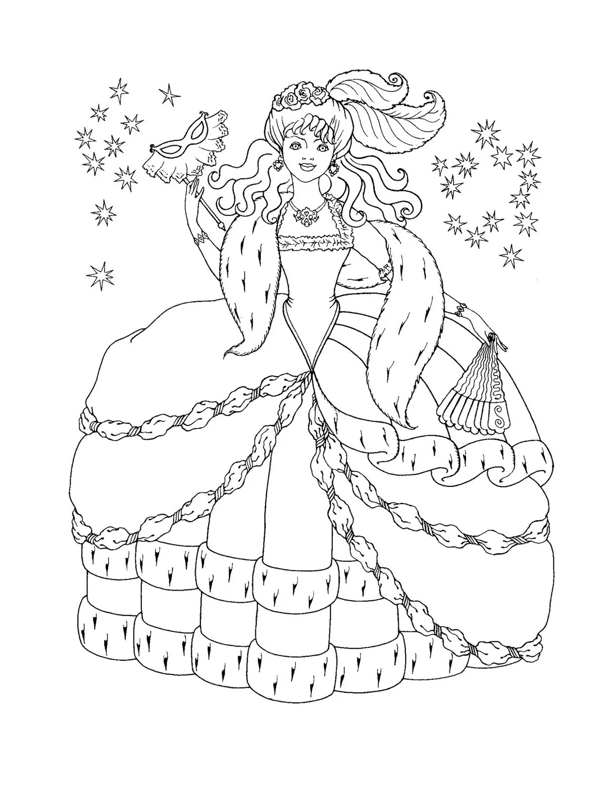 Free Printable Disney Princess Christmas Coloring Pages