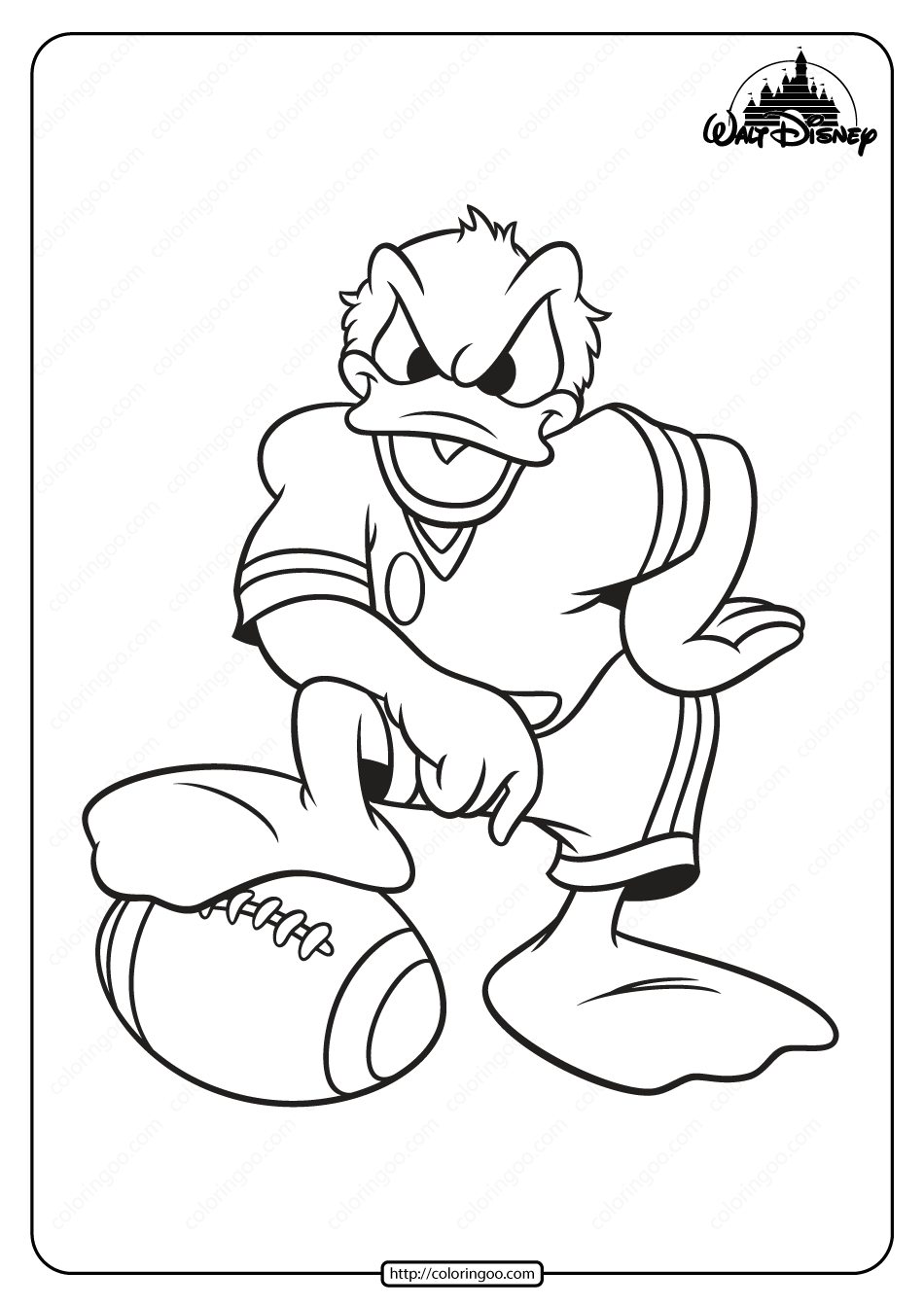 Football Player Printable Coloring Pages