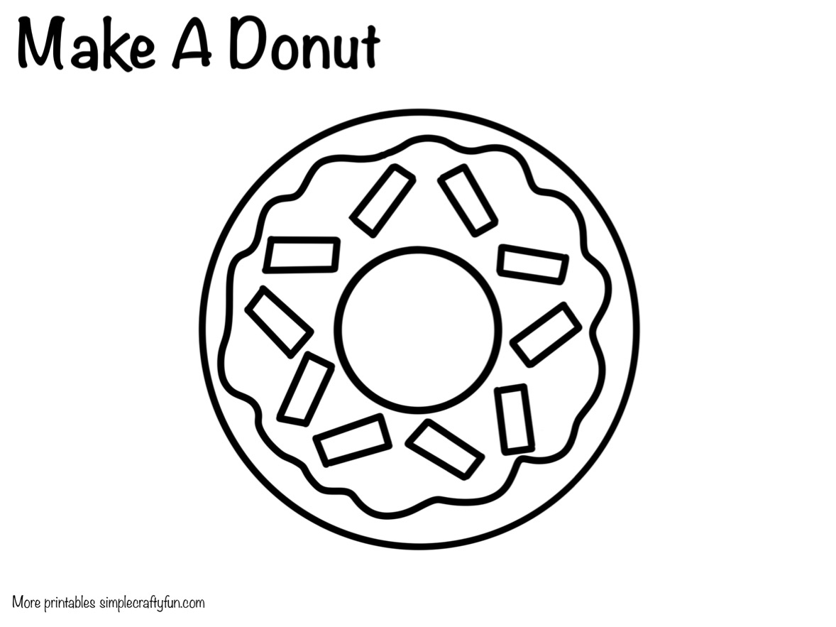 Free Printable Donut Coloring Pages