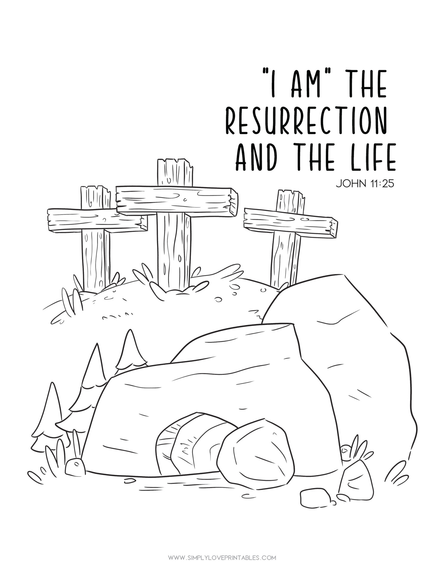 Free Printable Easter Story Coloring Pages Simply Love Printables
