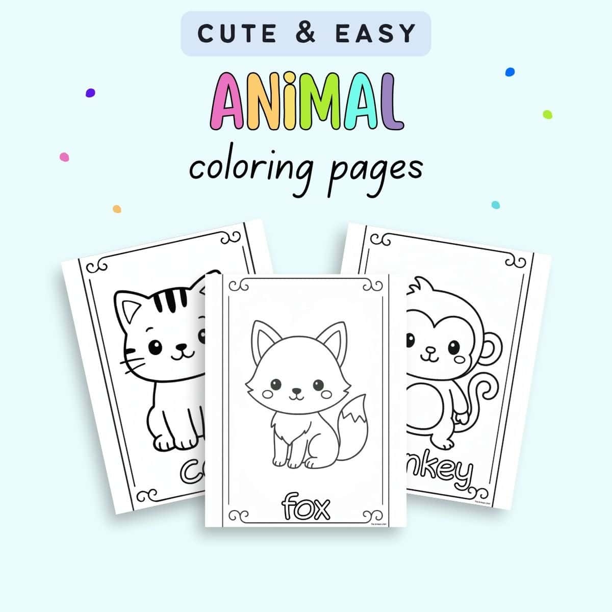 Free Printable Easy Animal Coloring Pages The Artisan Life Free Printable Easy Animal Coloring Pages The Artisan Life