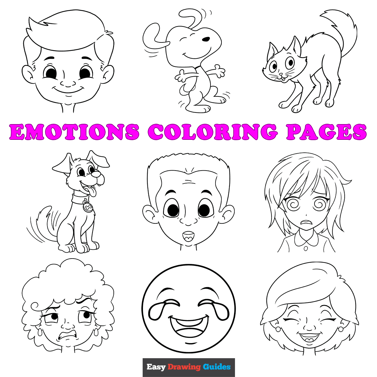 Emotions Coloring Pages Printable
