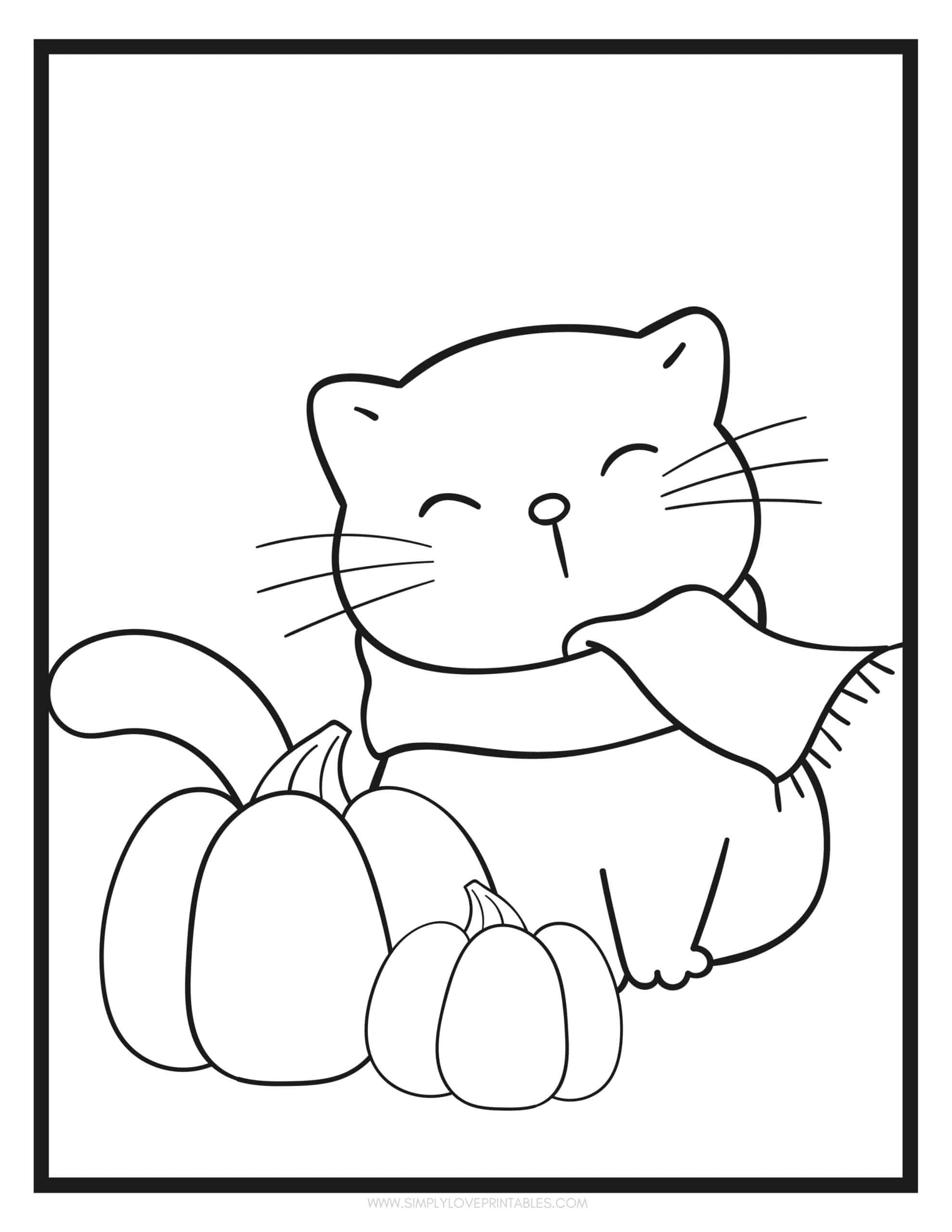 Cute Printable Fall Coloring Pages