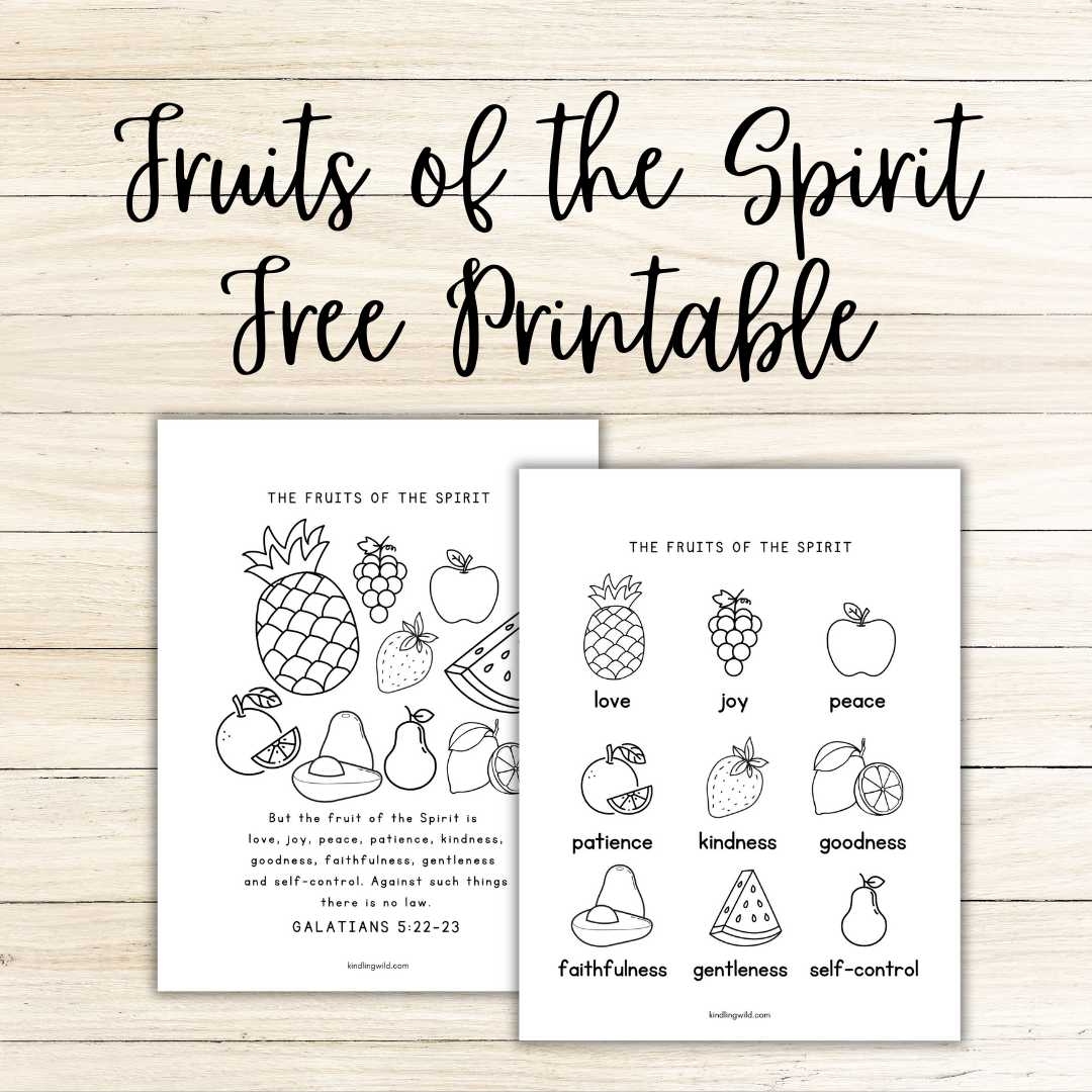 Free Printable Fruits Of The Spirit Colouring Page Kindling Wild Free Printable Fruits Of The Spirit Colouring Page Kindling Wild
