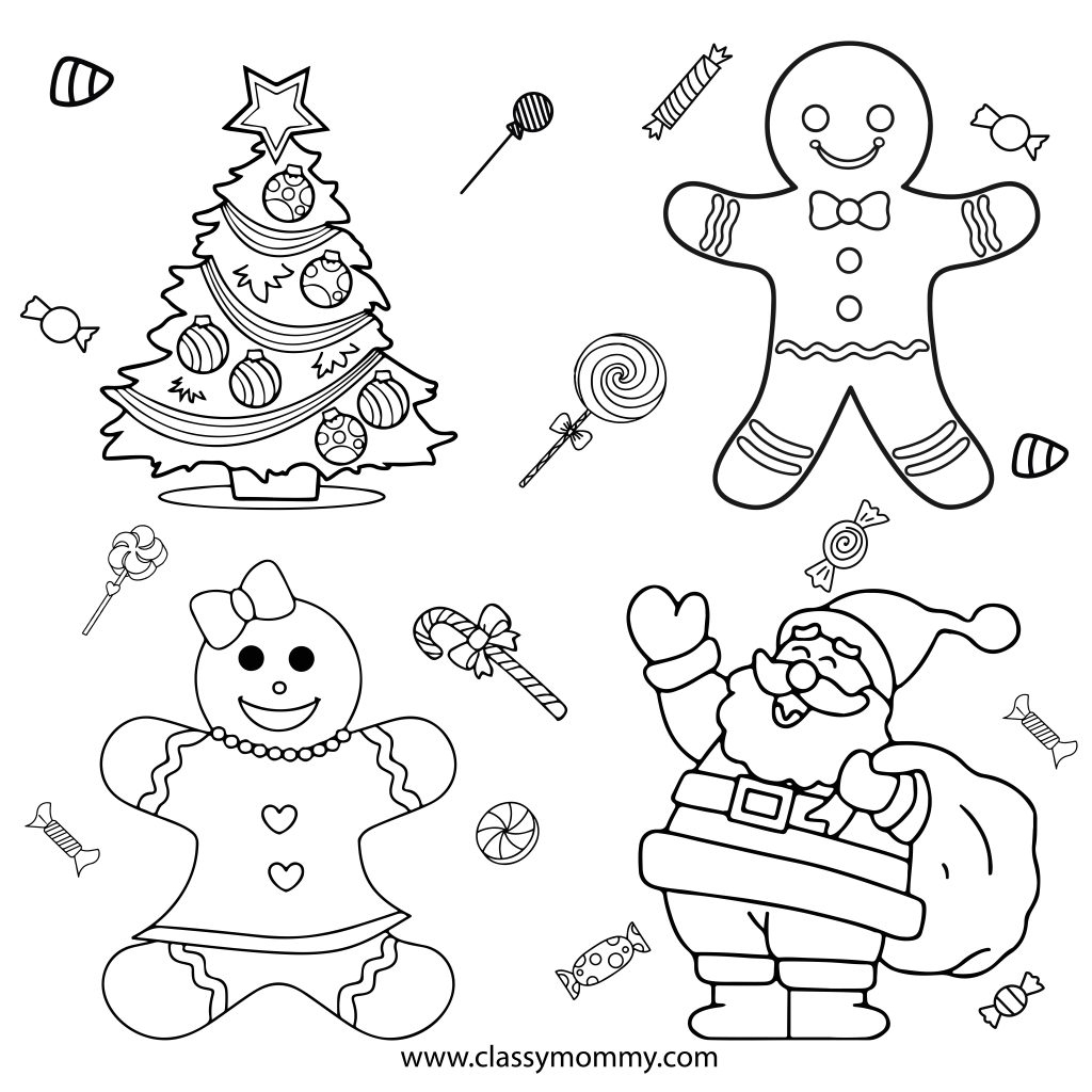 Free Printable Gingerbread Coloring Pages Classy Mommy
