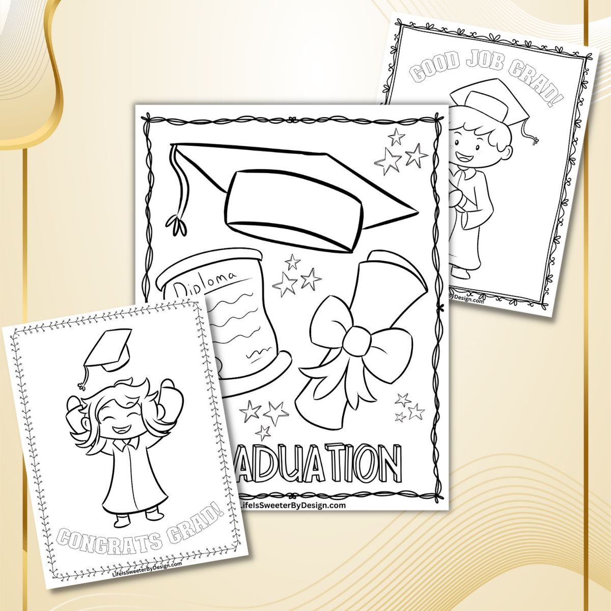 Graduation Coloring Pages Free