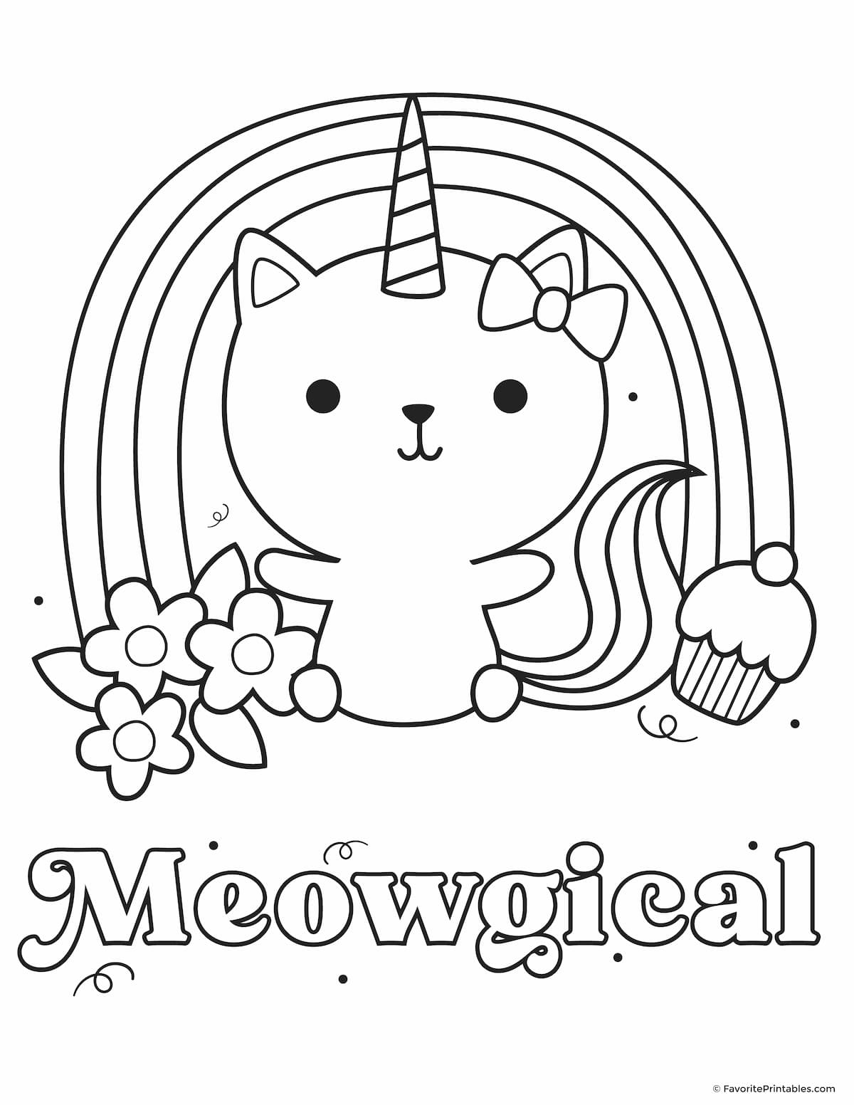 Free Printable Kittycorn Coloring Page Favorite Printables Free Printable Kittycorn Coloring Page Favorite Printables