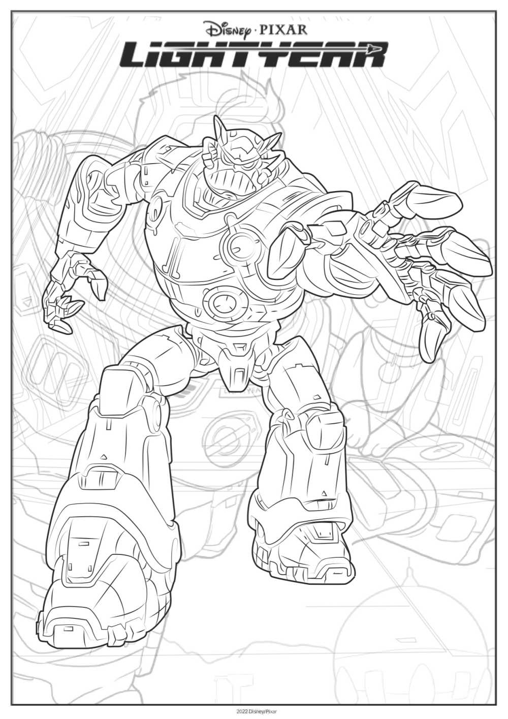 Free Printable Lightyear Zurg Coloring Page Mama Likes This