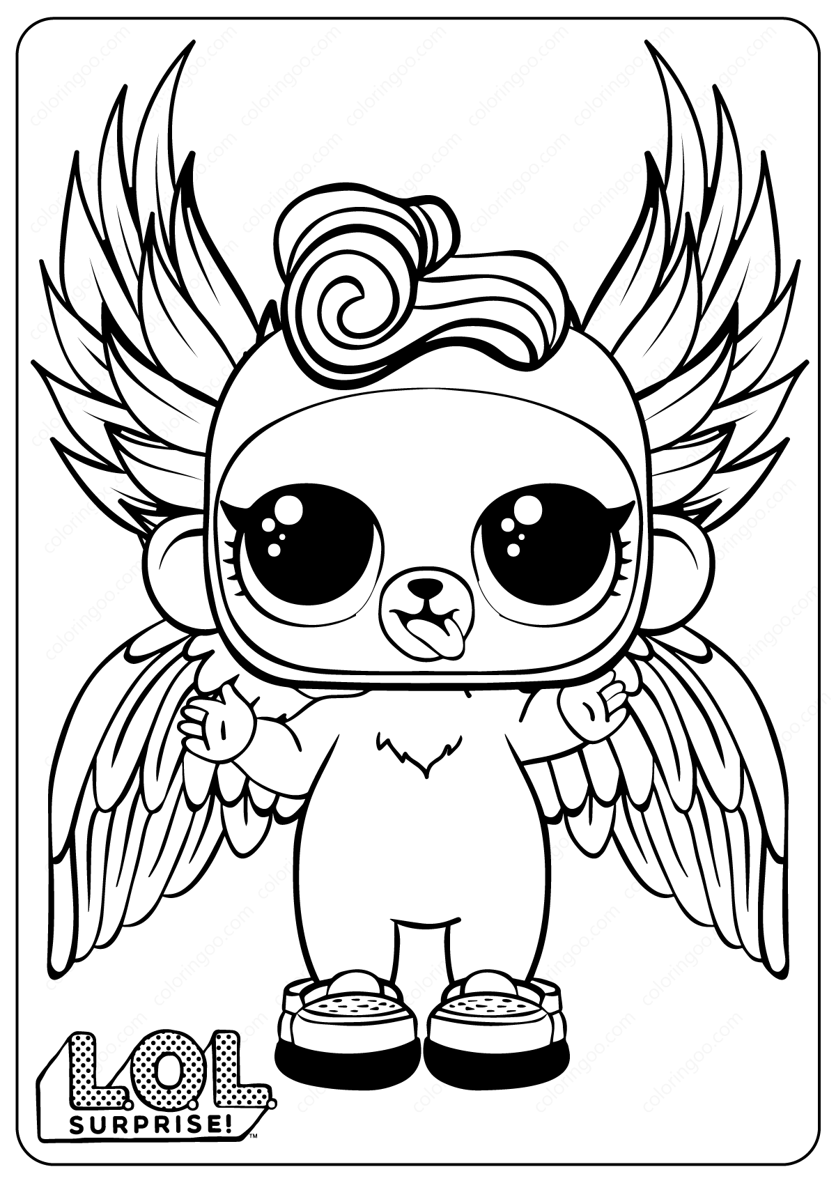 Free Printable LOL Surprise Monkey Coloring Pages Free Printable LOL Surprise Monkey Coloring Pages
