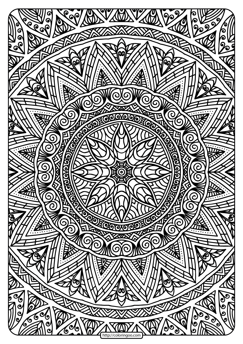 Free Printable Mandalas Coloring Pages For Adults