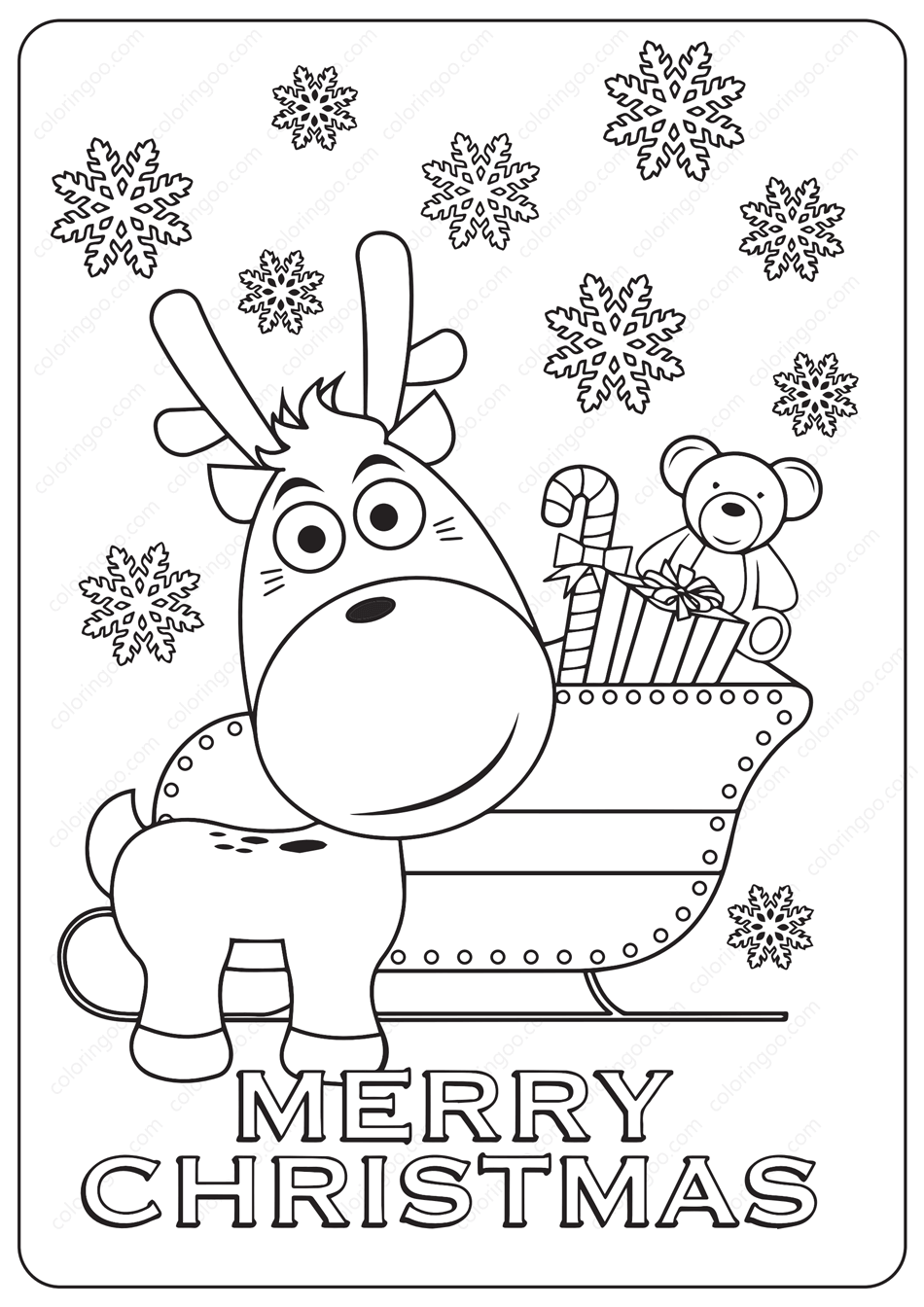 Free Printable Merry Christmas Coloring Pages