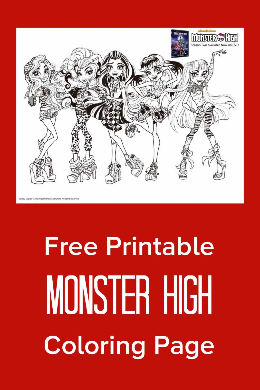 Free Printable Monster High Coloring Page Mama Likes This