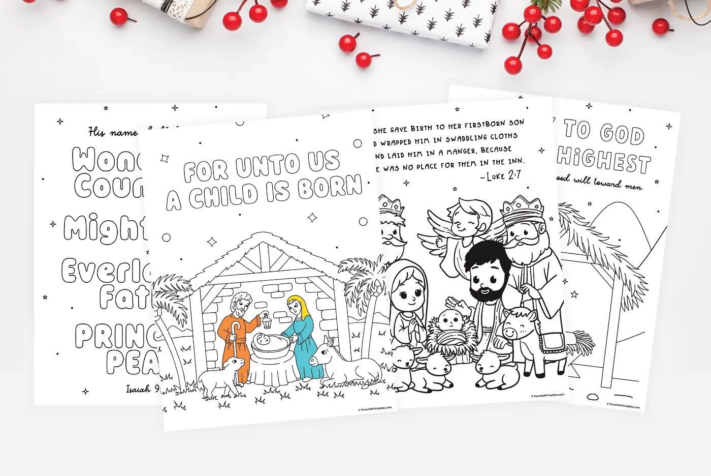 Free Printable Nativity Coloring Pages Favorite Printables