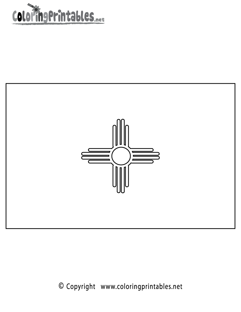 Free Printable New Mexico Flag Coloring Page Free Printable New Mexico Flag Coloring Page
