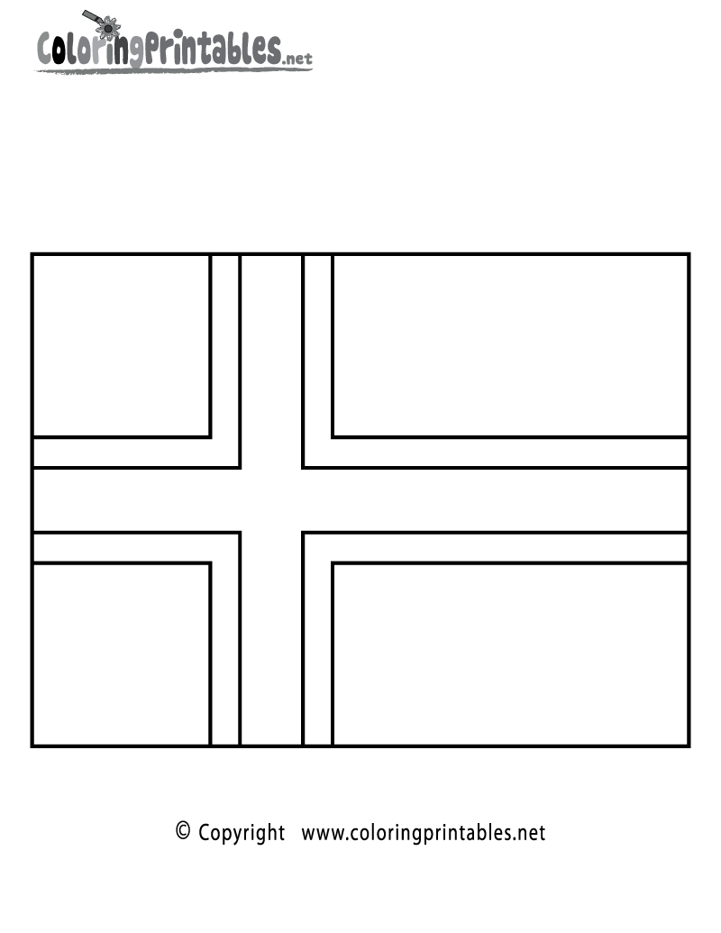 Free Printable Norway Flag Coloring Page Free Printable Norway Flag Coloring Page