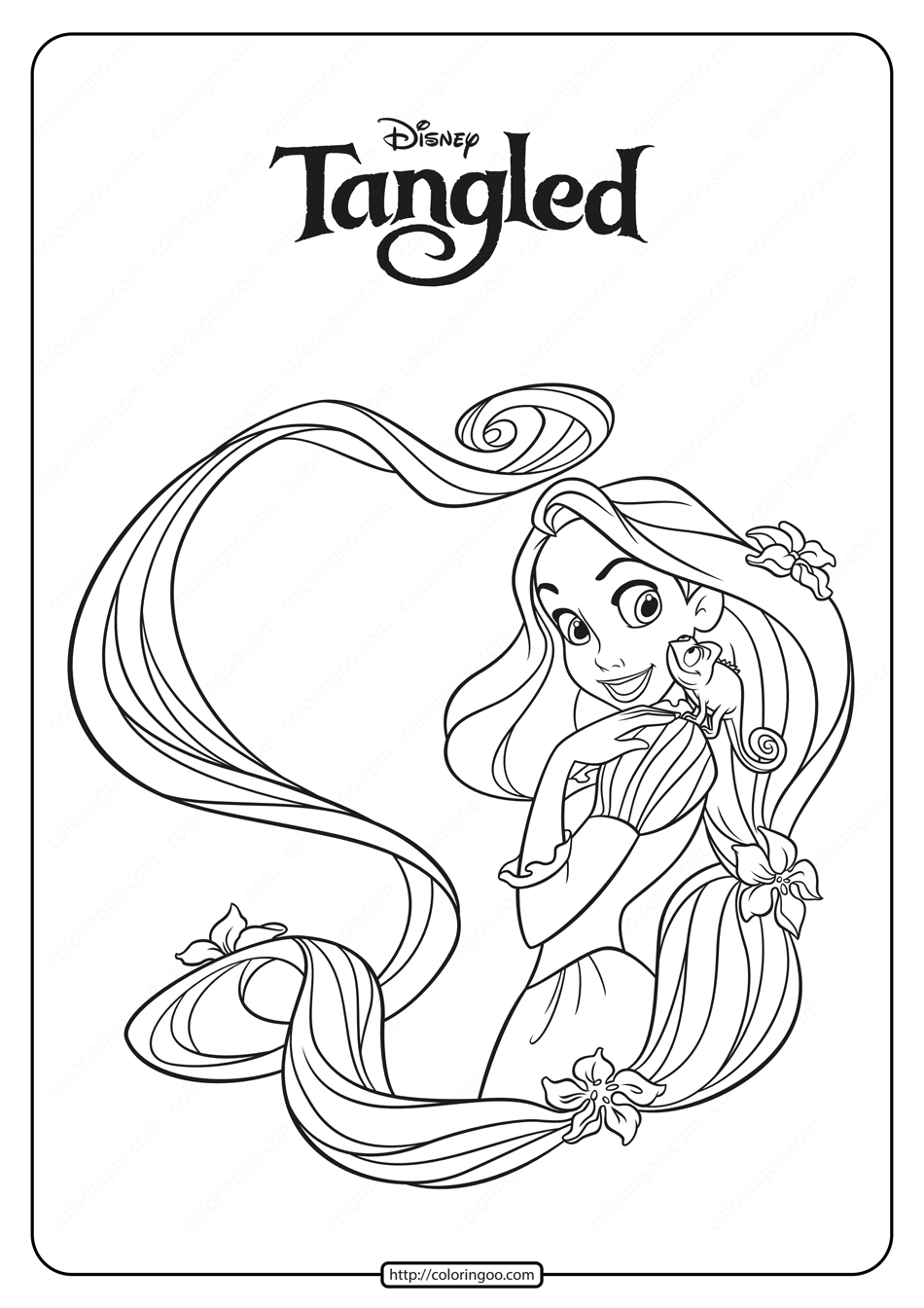 Rapunzel Coloring Pages Free