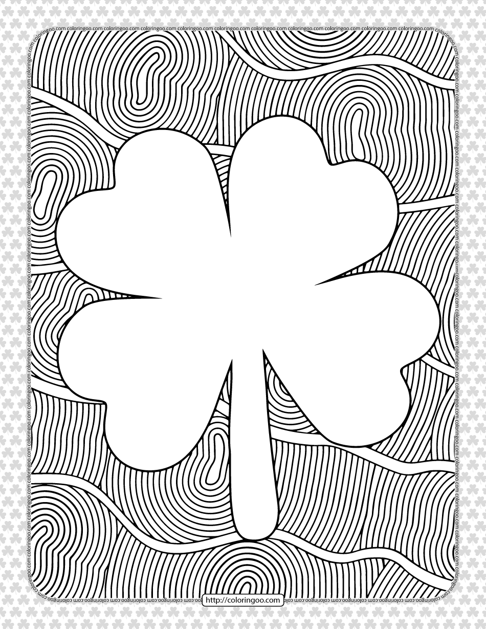 Shamrock Coloring Page Free