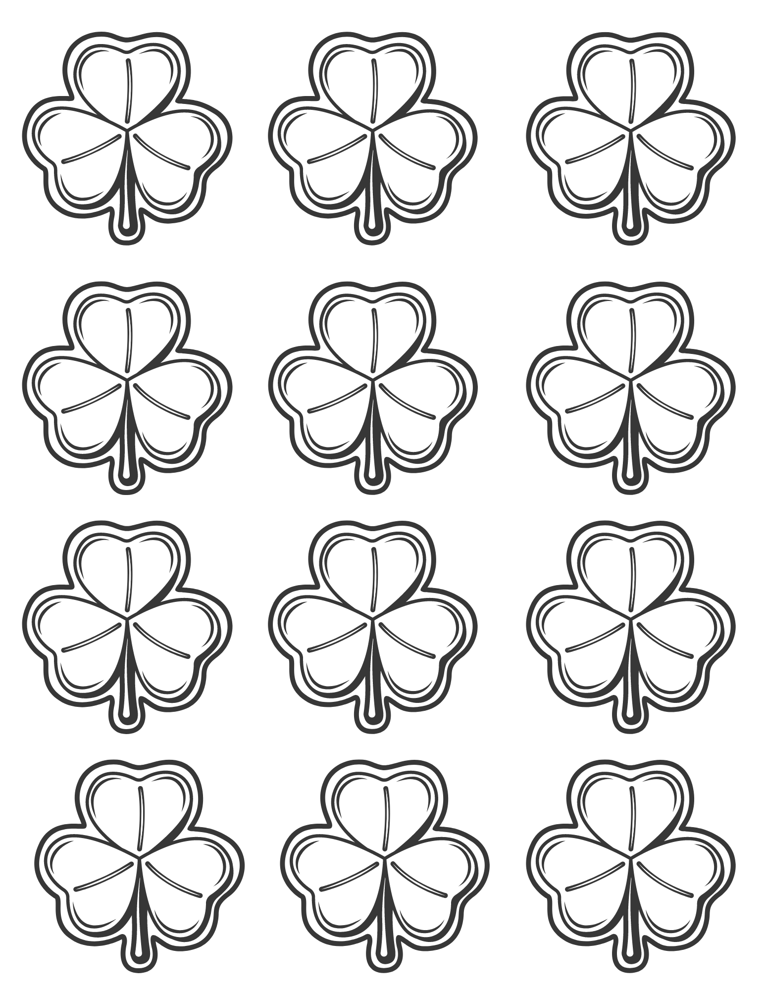 Shamrock Coloring Pages Printable