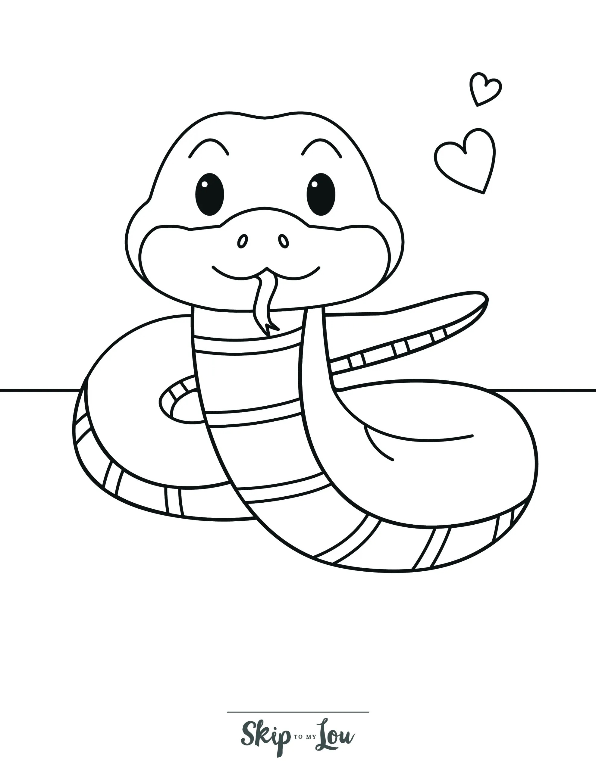 Free Printable Snake Coloring Pages With PDF Book Skip To My Lou