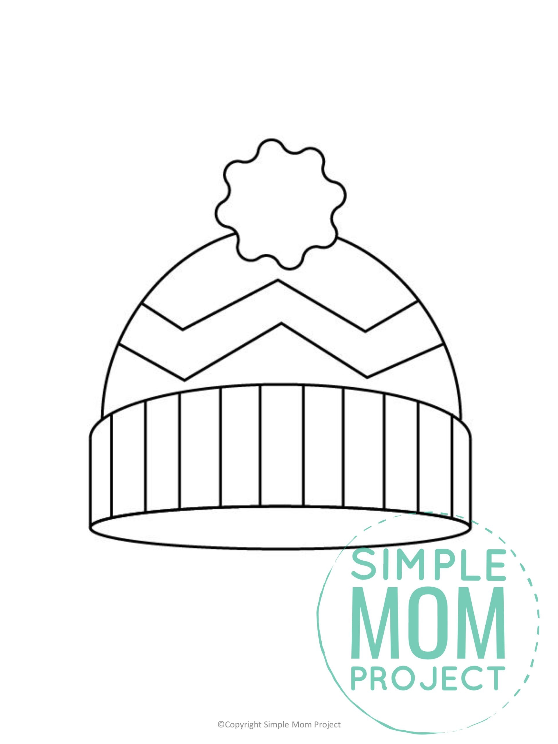 Free Printable Winter Hat Coloring Page Free Printable Winter Hat Coloring Page