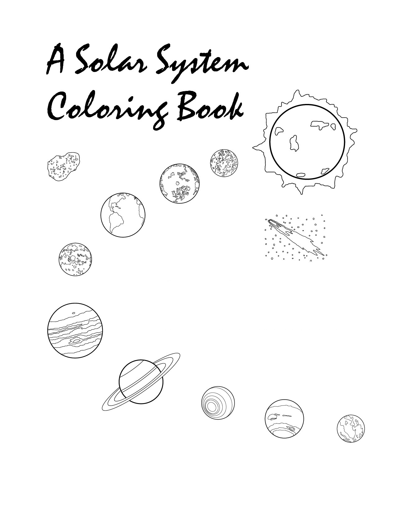 Solar System Printable Coloring Pages Solar System Printable Coloring Pages