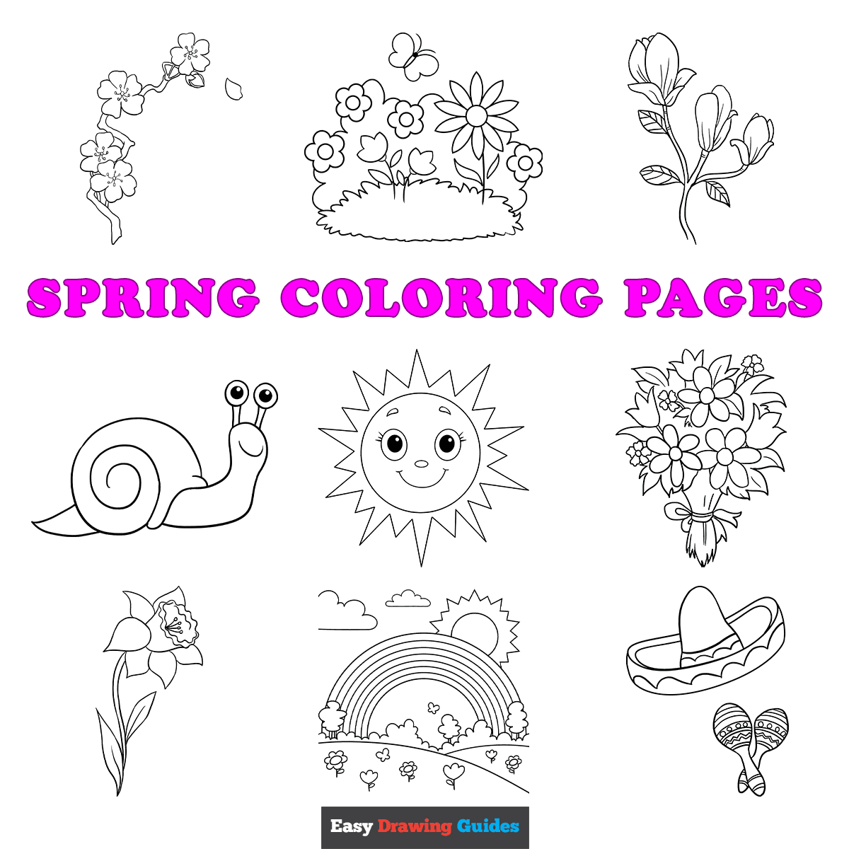 Printable Springtime Coloring Pages Printable Springtime Coloring Pages