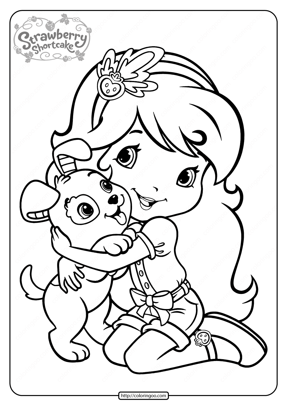 Free Printable Strawberry Shortcake Coloring Page 01 Free Printable Strawberry Shortcake Coloring Page 01
