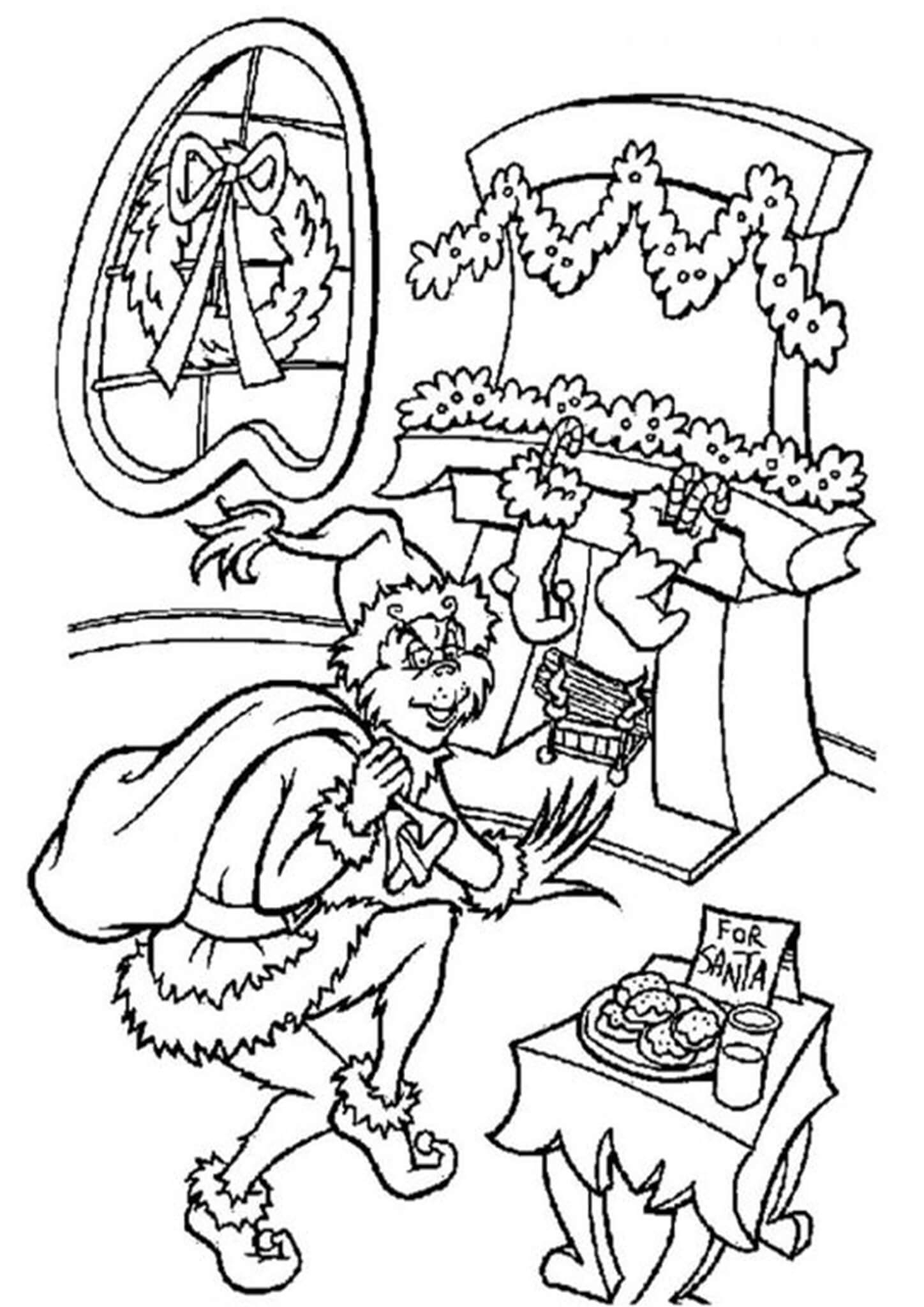 Grinch Christmas Coloring Pages Free Grinch Christmas Coloring Pages Free