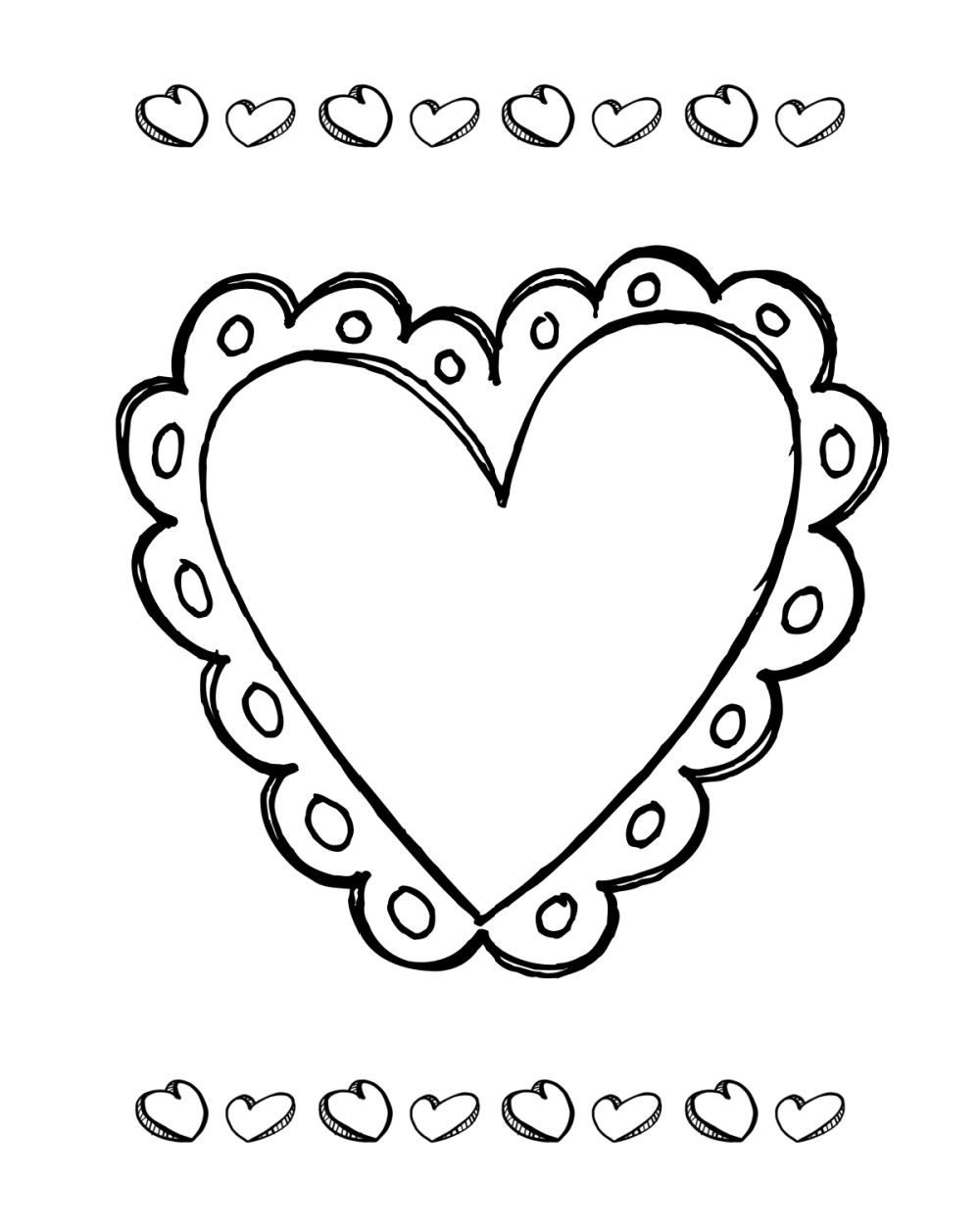 Free Printable Printable Heart Coloring Pages Free Printable Printable Heart Coloring Pages
