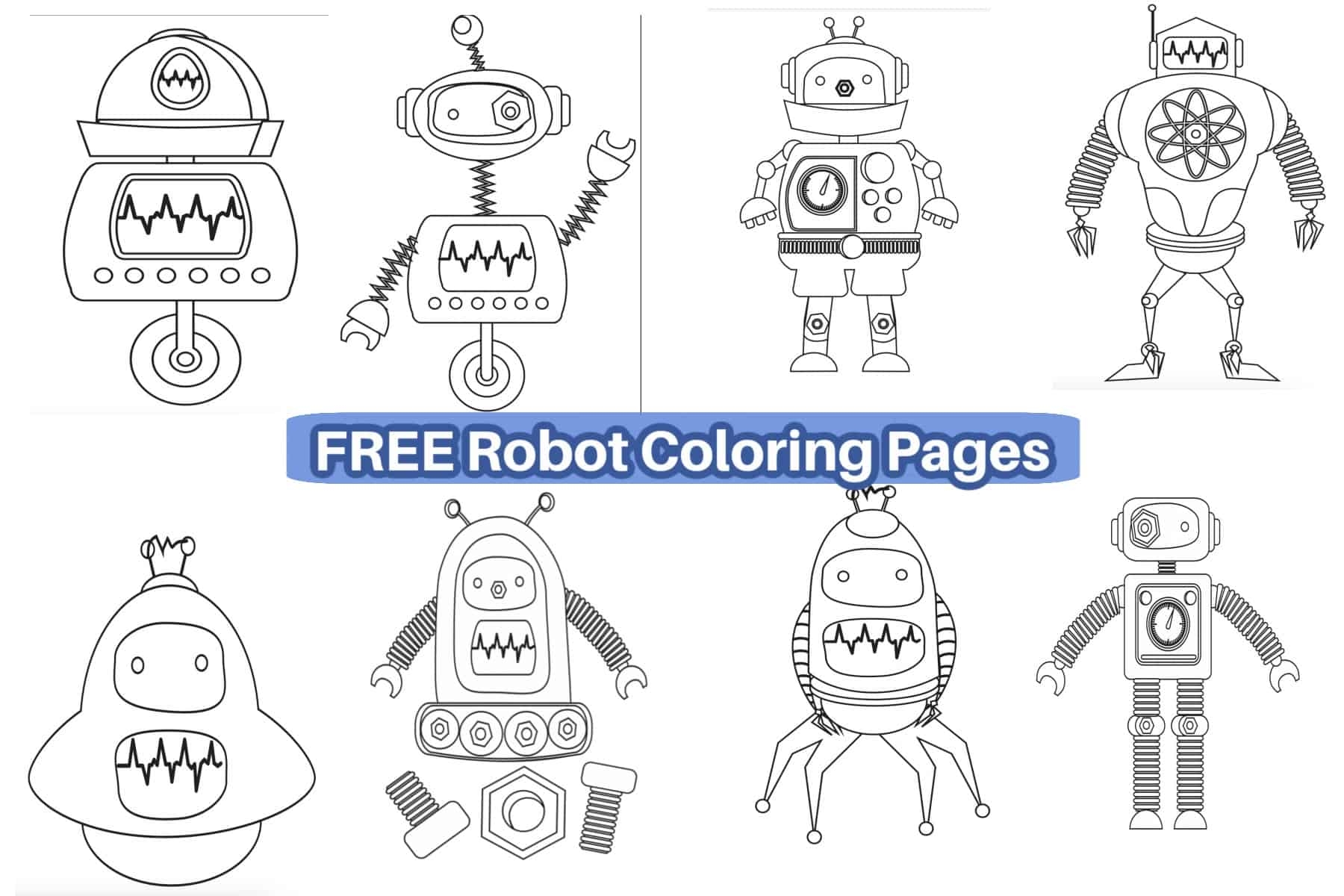 Robot Printable Coloring Pages