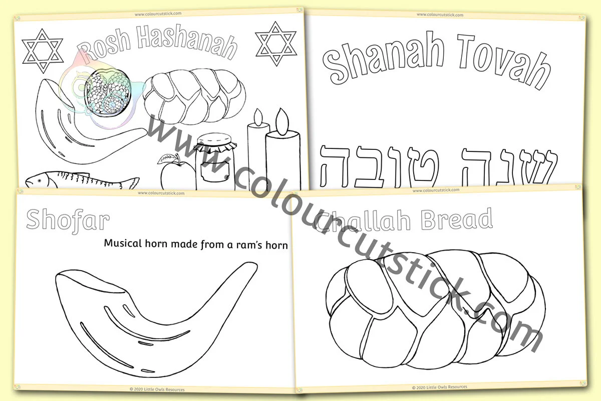 Free Printable Rosh Hashanah Coloring Pages Printable
