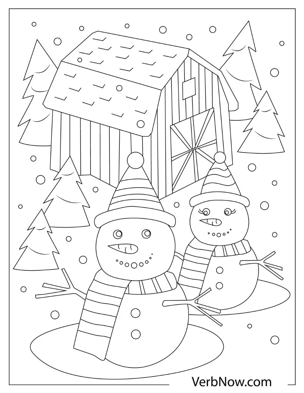 Free SNOWMAN Coloring Pages For Download Printable PDF 