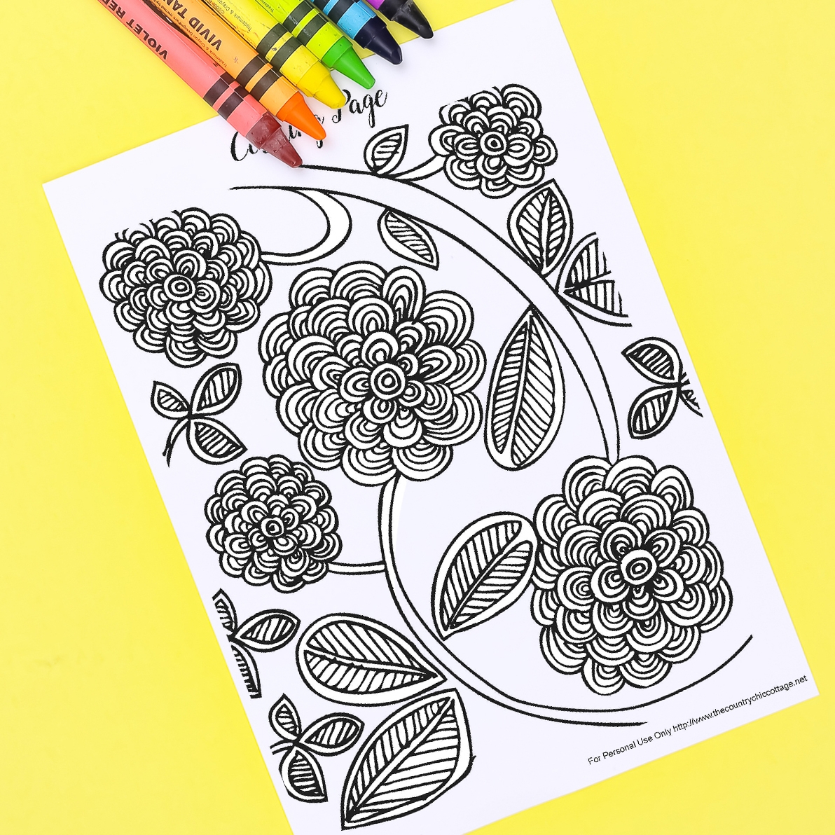 Free Spring Coloring Pages For Adults Angie Holden The Country Chic Cottage