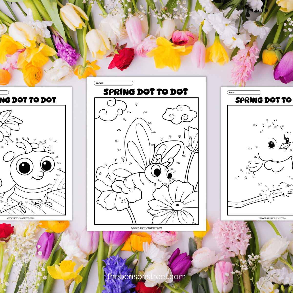 Free Spring Dot To Dot Printable Activity Worksheets The Benson Street Free Spring Dot To Dot Printable Activity Worksheets The Benson Street
