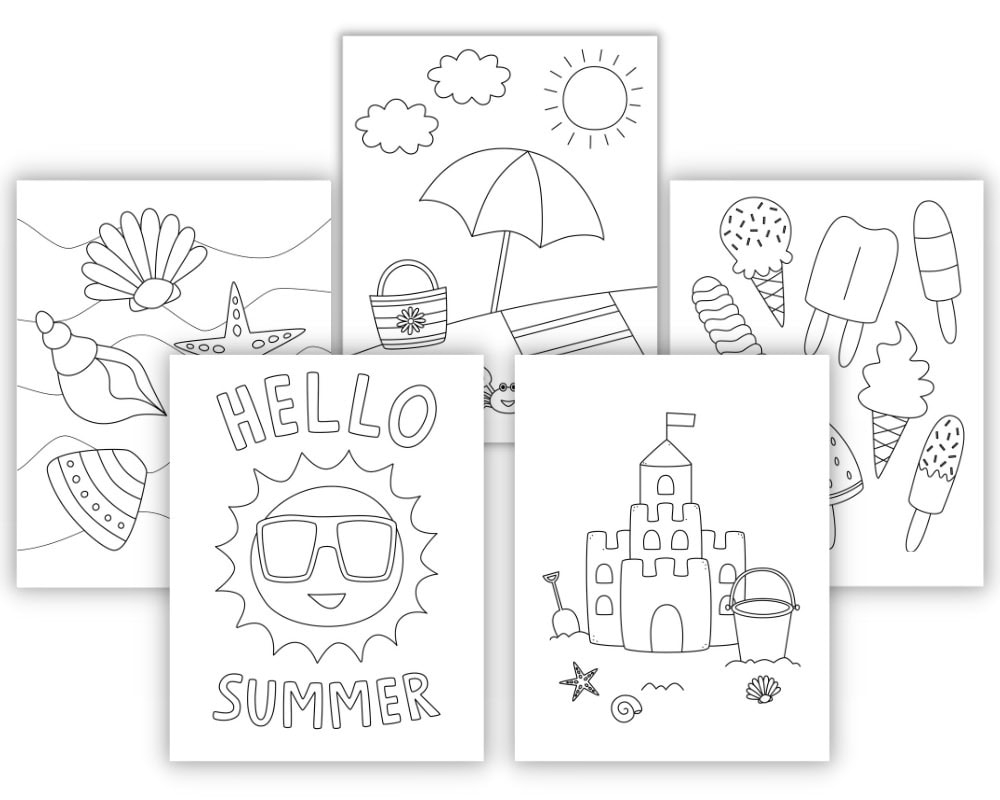 Free Summer Coloring Pages The Craft at Home Family Free Summer Coloring Pages The Craft at Home Family