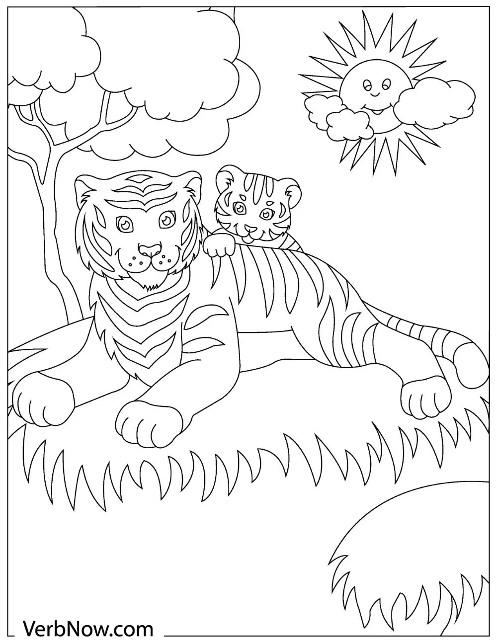 Free Tigers Coloring Pages For Download PDF 
