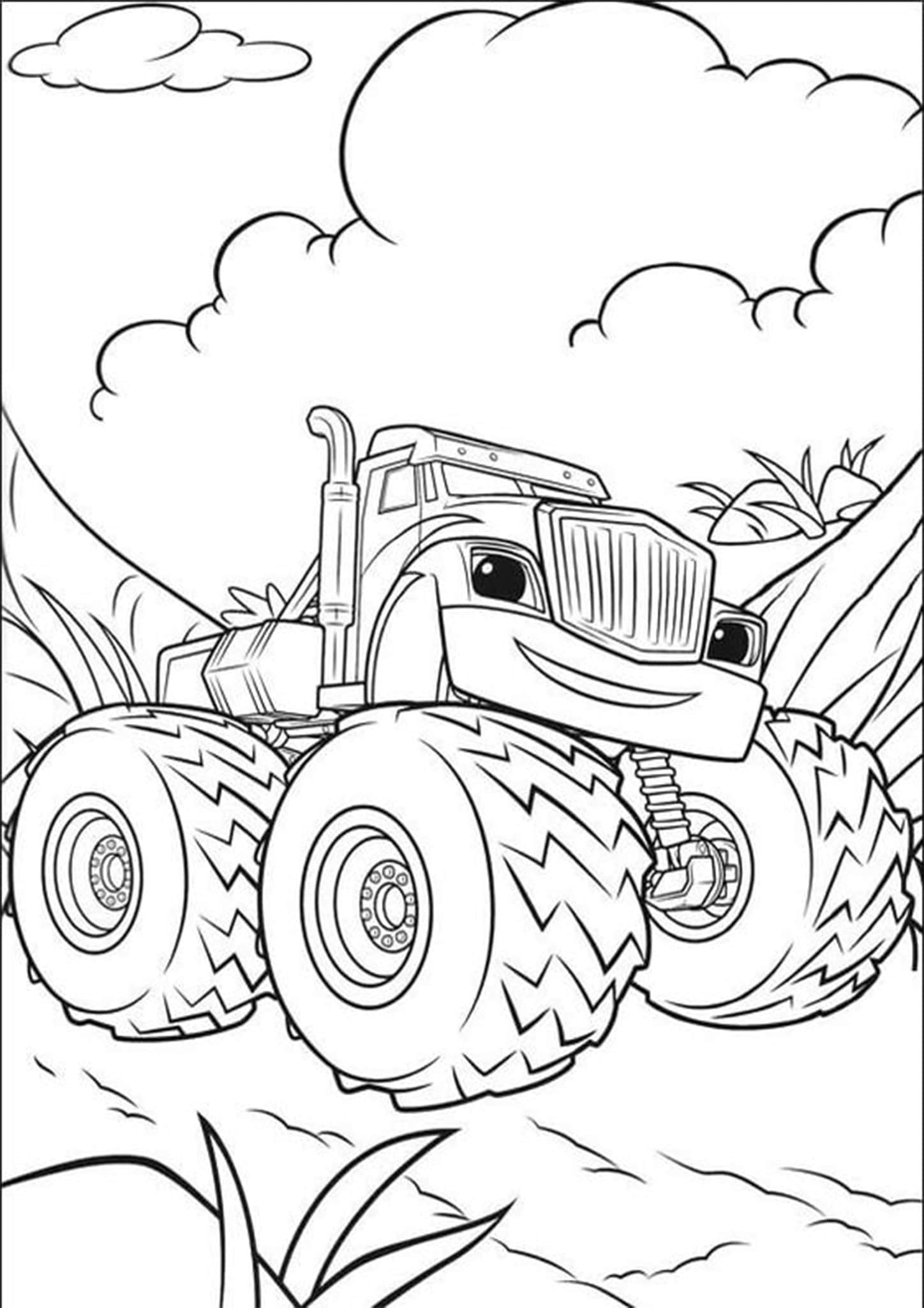 Free U0026 Easy To Print Monster Truck Coloring Pages Tulamama