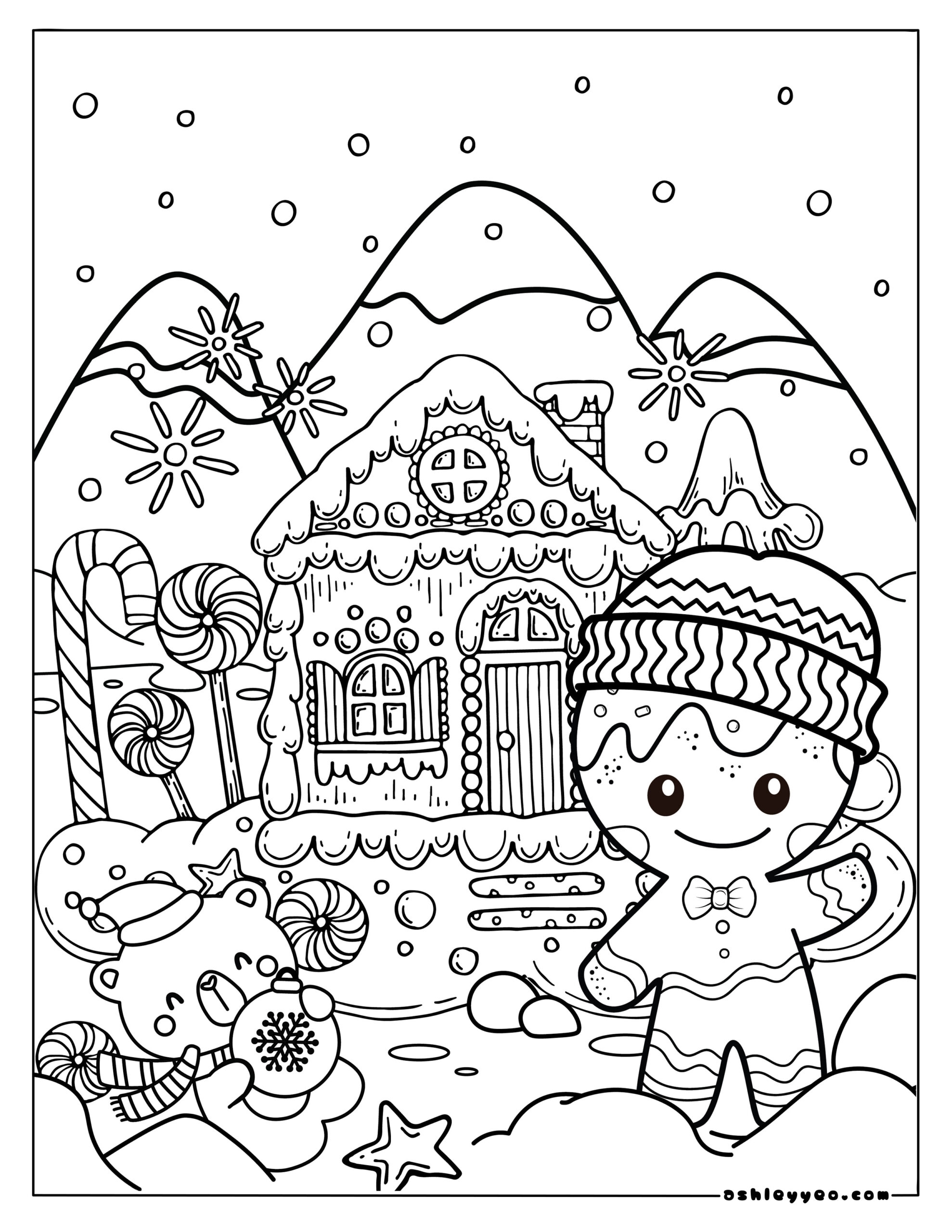 Free Winter Coloring Pages For Kids And Adults Ashley Yeo