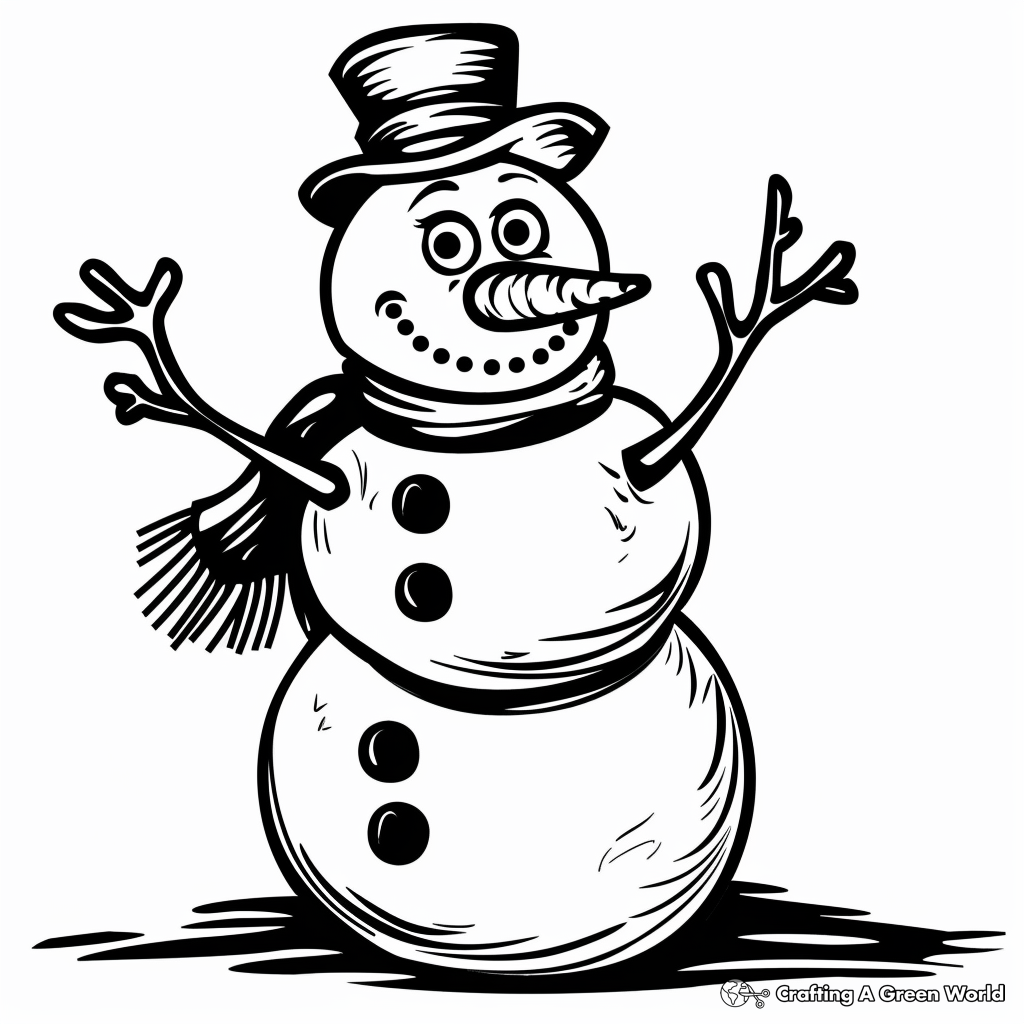 Frosty The Snowman Printable Coloring Pages