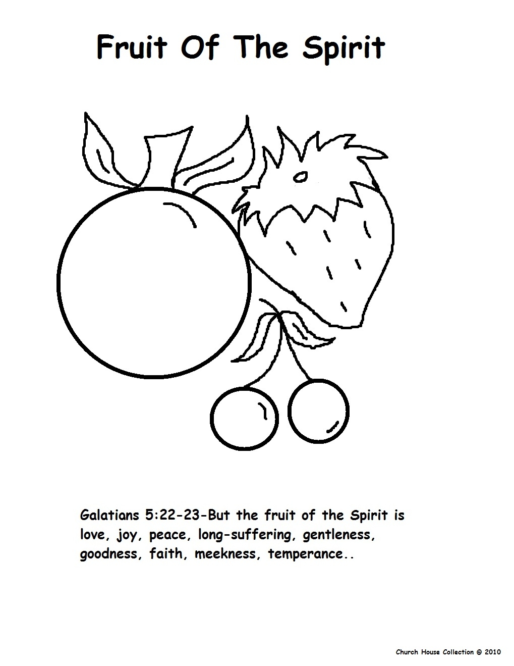 Free Printable Fruit Of The Spirit Coloring Pages